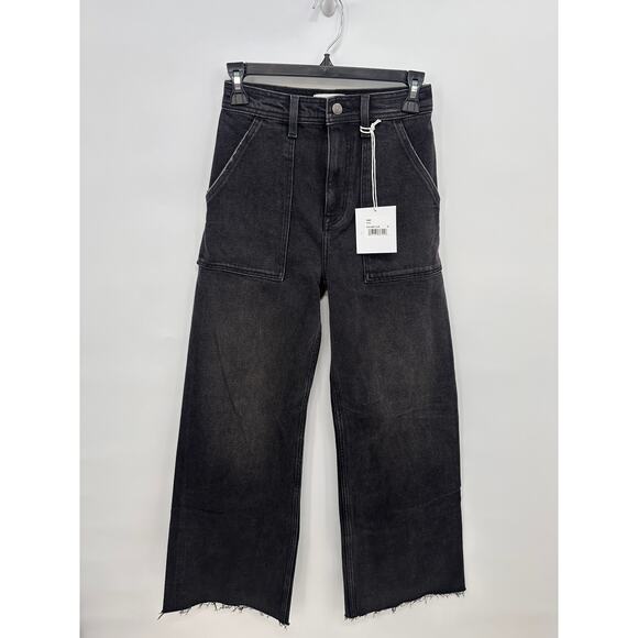 PISTOLA NWT Evereve Penny Utility High Rise Wide Leg Black Denim Collins // 24 - Picture 5 of 16